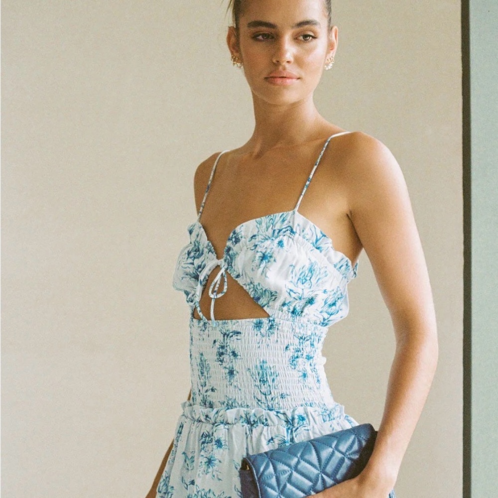 💙 SABO Selma Cami Dress – Winter Tulip Print – Size L (AUS 12 / USA 8) 💙